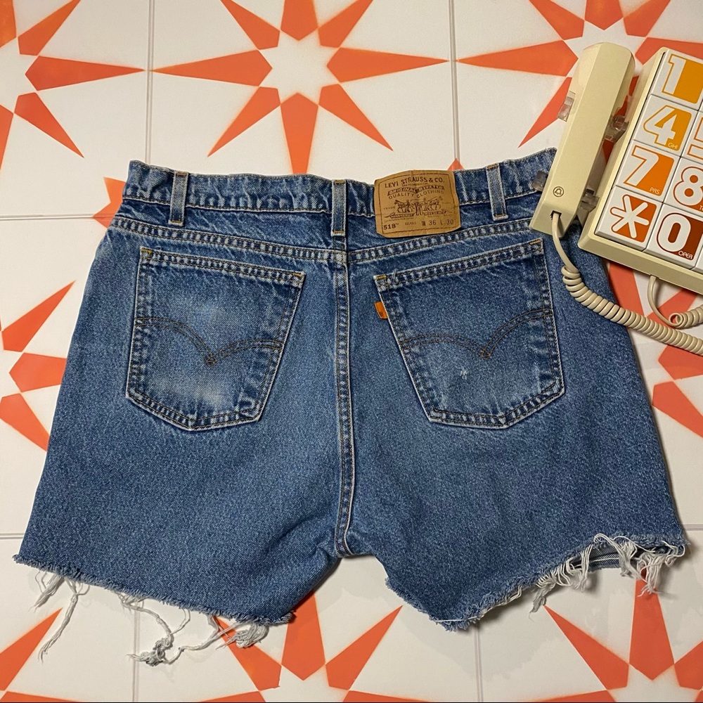 Levi 518 Orange Tab Denim Cutoffs